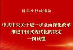 學(xué)習(xí)在線 | 《中共中央關(guān)于進(jìn)一步***深化改革、推進(jìn)中國式現(xiàn)代化的決定》一圖讀懂
